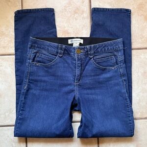 DEMORACRY Jeans Womens Sz 10 Dark Blue "Ab" Solution Ab Technology Skinny Ankle